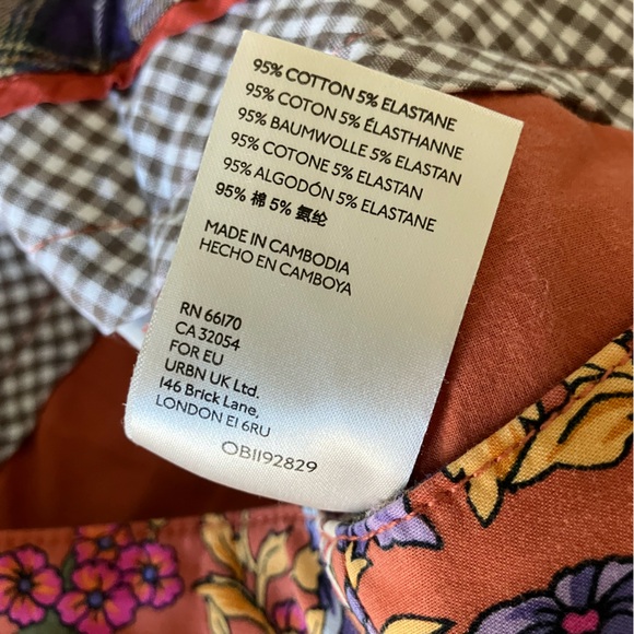 ATHROPOLOGIE MAEVE Flower Power High Rise Cropped Cotton Blend Pant Size 8 - Picture 14 of 15